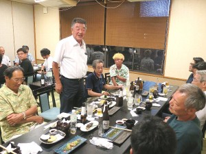 情報交換会での閉め(黒沢事務局長)